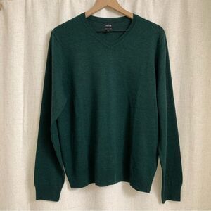 Apt 9. Men’s Merino Blend Forest Green V-Neck Sweater Thin Large